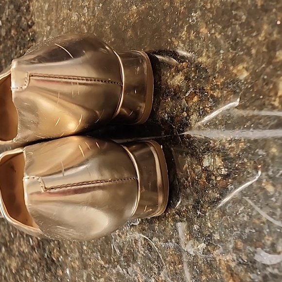 Tory Burch Gold Slip Ons - Picture 3 of 6